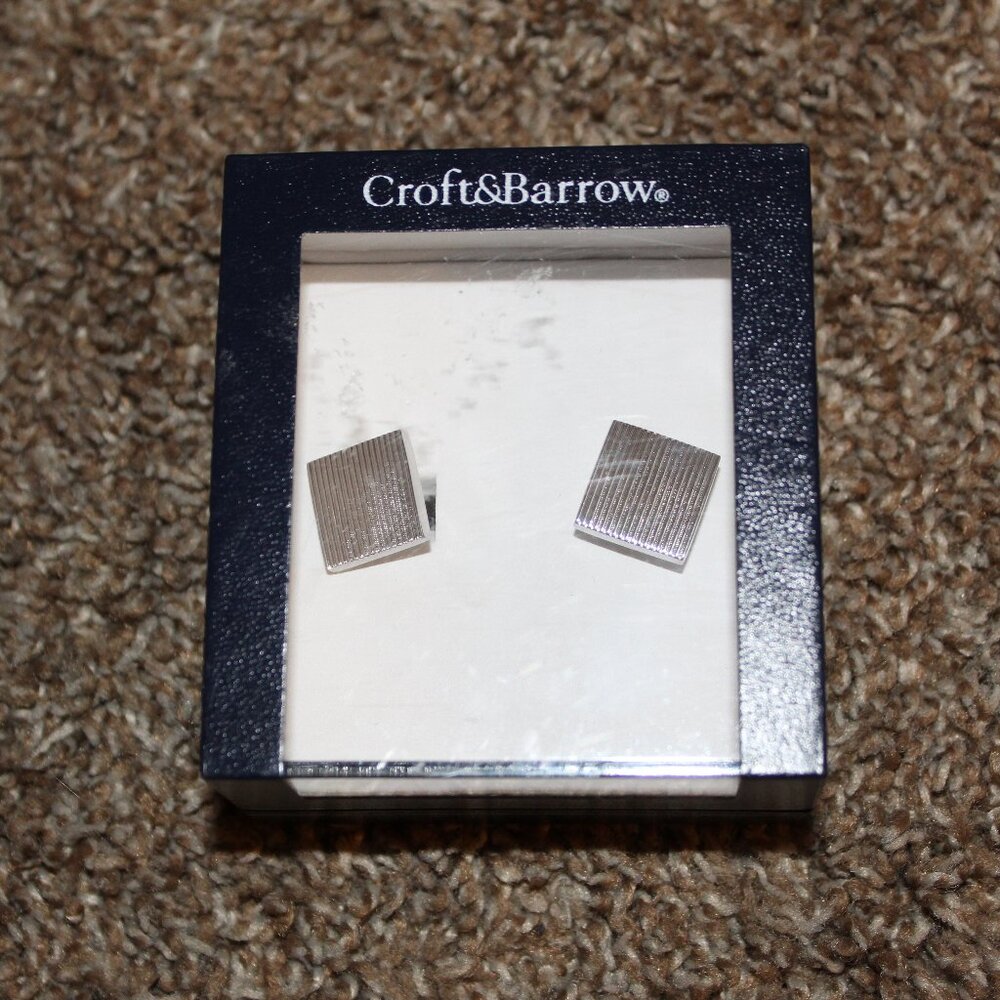BNIP Croft & Barrow Cuff Links silvertone
